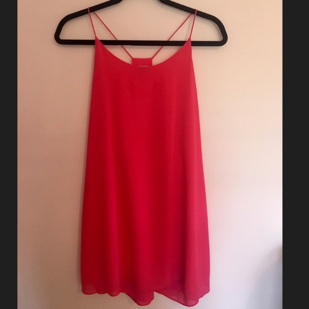 Pink thin strap, sun dress.